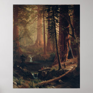 Giant Redwood Trees of California Albert Bierstadt Poster