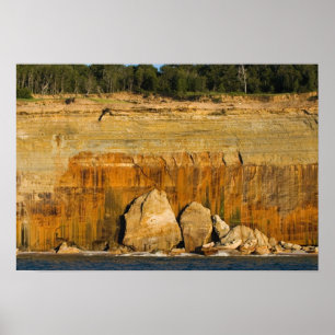 Giant rocks, Pictured Rocks Nat'l Lakeshore, MI Poster