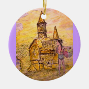 giant sandcastle ceramic tree decoration