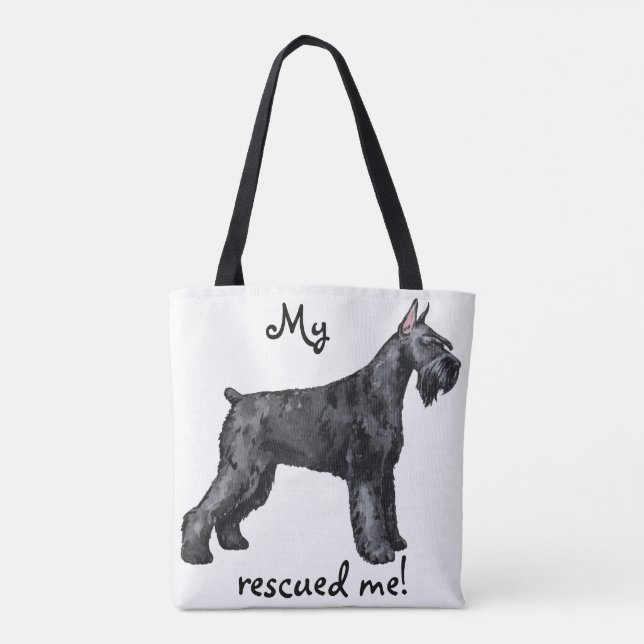 Giant Schnauer Rescue Tote Bag (Back)