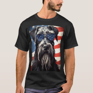 Giant Schnauzer 4th of July american flag T-Shirt