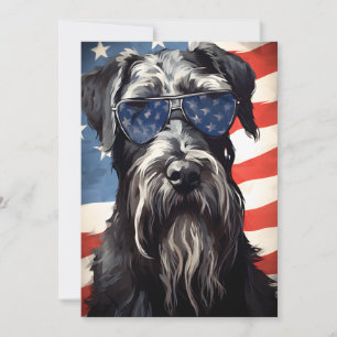 Giant Schnauzer 4th of July Independence day Holiday Card