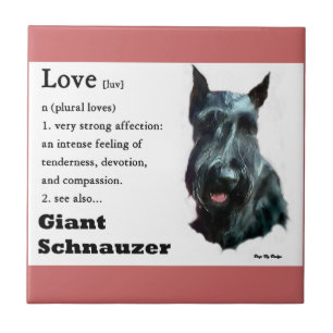 Giant Schnauzer Art Ceramic Tile
