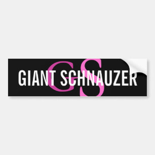 Giant Schnauzer Breed Monogram Bumper Sticker