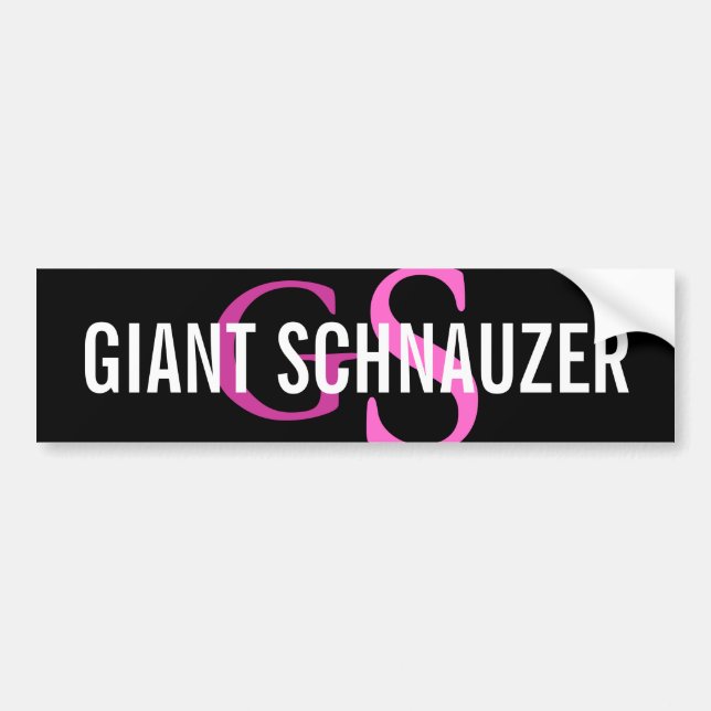 Giant Schnauzer Breed Monogram Bumper Sticker (Front)