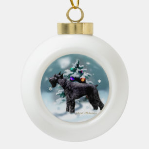Giant Schnauzer Christmas Ceramic Ball Christmas Ornament