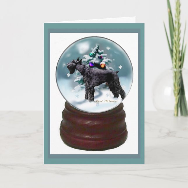 Giant Schnauzer Christmas Holiday Card (Front)