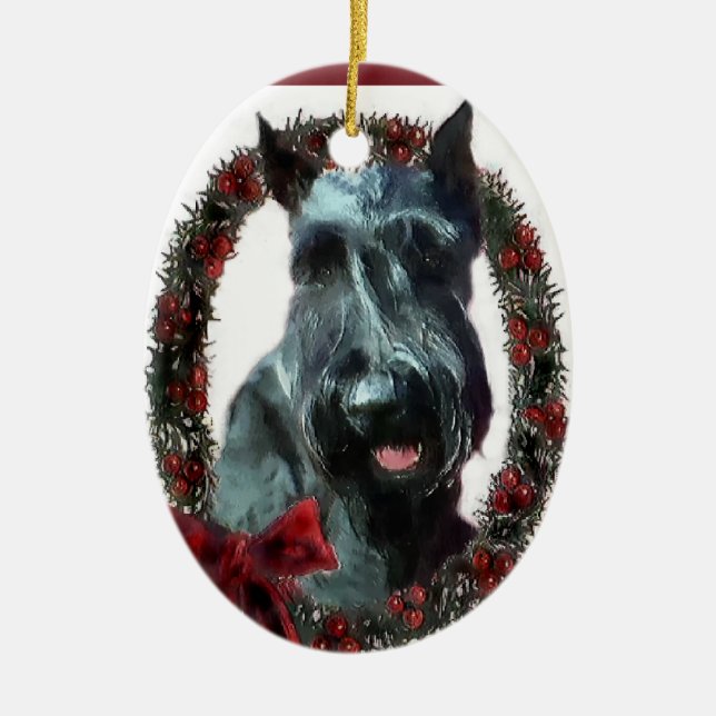Giant Schnauzer Christmas Ornament (Front)