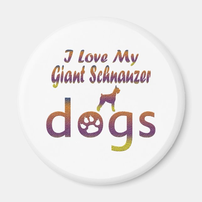 Giant Schnauzer designs Magnet (Front)
