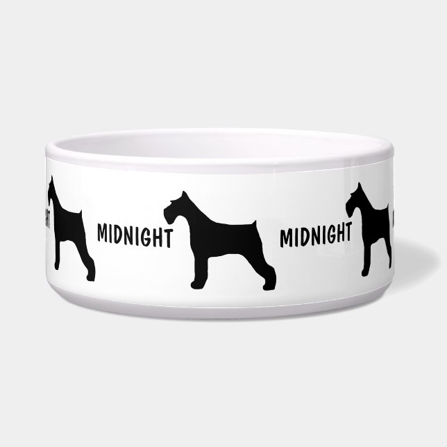 Giant Schnauzer Dog Bowl (Front)