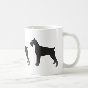 Giant Schnauzer Dog Breed Illustration Silhouette Coffee Mug