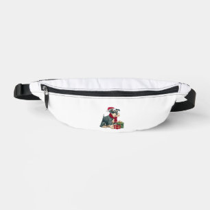 Giant Schnauzer Dog Christmas Outfits Santa Hat Do Bum Bags