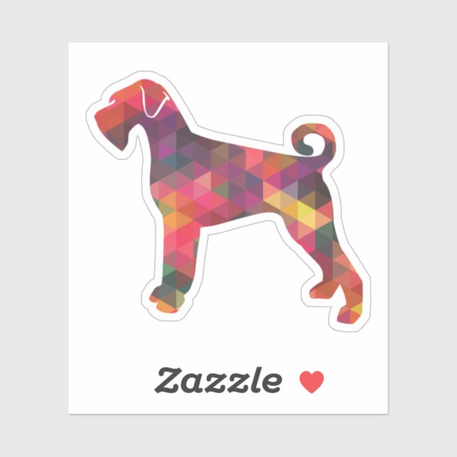 Giant Schnauzer Dog Geometric Pattern Silhouette M (Sheet)