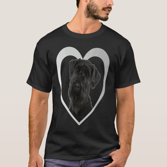 Giant Schnauzer  Dog Heart   Giant Schnauzer  1 T-Shirt (Front)