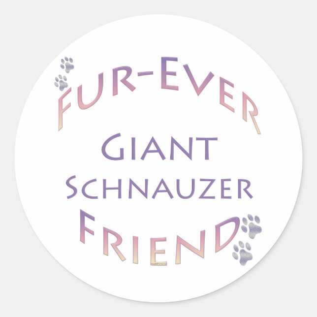 Giant Schnauzer Furever Classic Round Sticker (Front)
