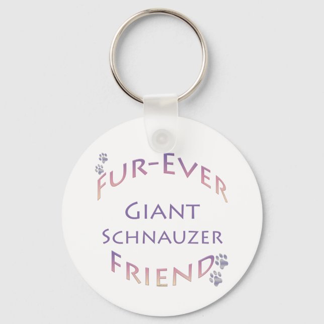 Giant Schnauzer Furever Key Ring (Front)