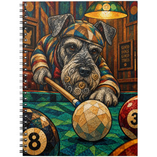 Giant Schnauzer, Geometric Mosaic Notebook