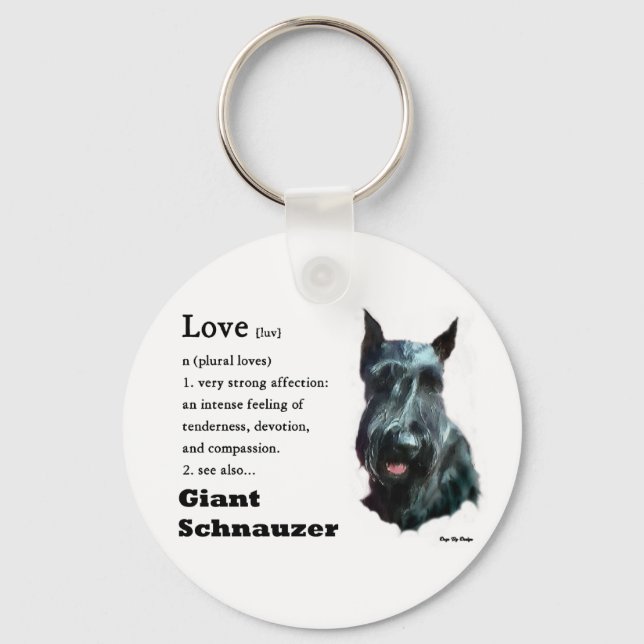 Giant Schnauzer Gifts Key Ring (Front)