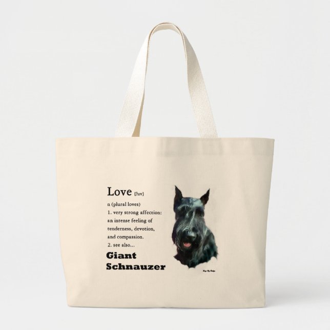 Giant Schnauzer Gifts Large Tote Bag (Front)