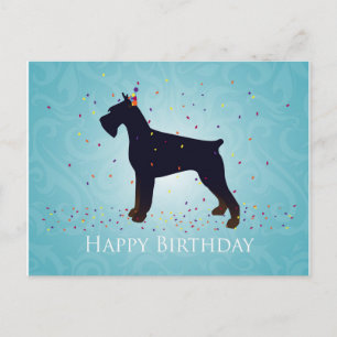 Giant Schnauzer Happy Birthday Design Postcard