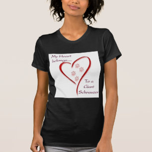 Giant Schnauzer Heart Belongs T-Shirt