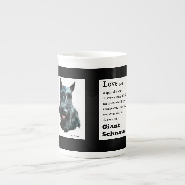 Giant Schnauzer Love Is Gifts Bone China Mug (Front)