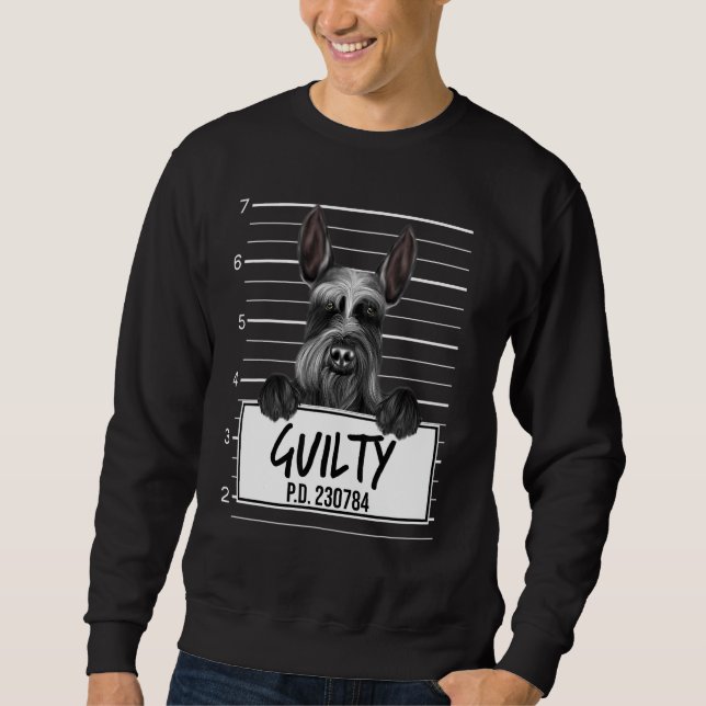Giant Schnauzer Mugshot Guilty Dog Sweatshirt (Front)