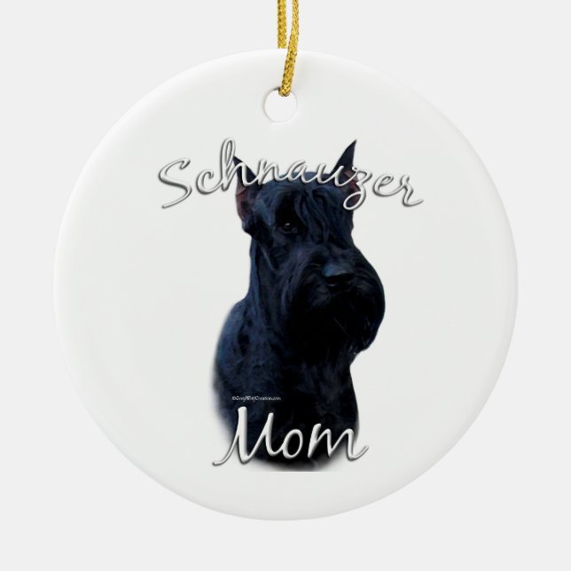Giant Schnauzer Mum 2 Ceramic Ornament (Front)