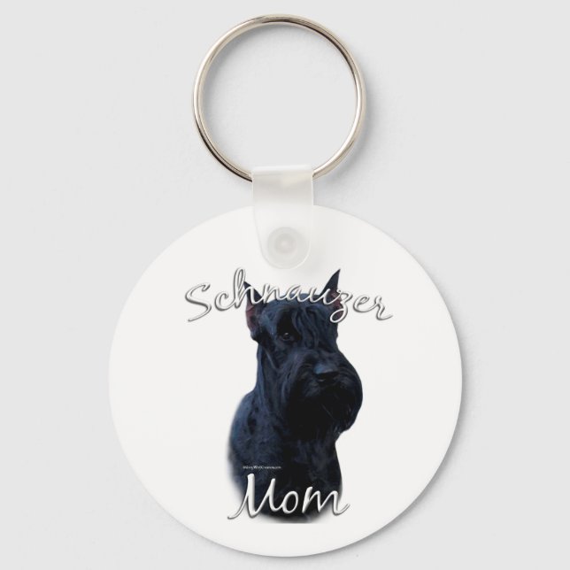 Giant Schnauzer Mum 2 Key Ring (Front)