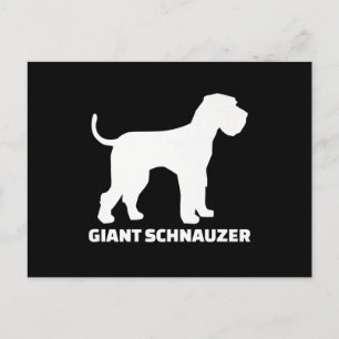 giant schnauzer premium holiday postcard