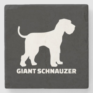 giant schnauzer premium stone coaster