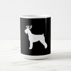 giant schnauzer reindeer christmas dog coffee mug