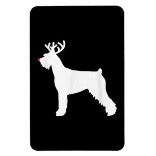 giant schnauzer reindeer christmas dog magnet
