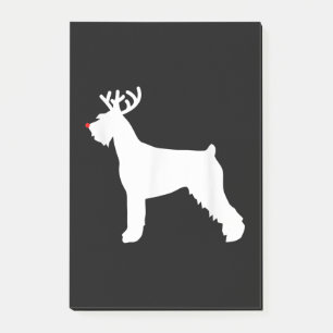 giant schnauzer reindeer christmas dog post-it notes