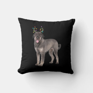 giant schnauzer reindeer christmas dog sweat cushion