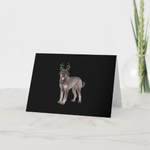 giant schnauzer reindeer christmas dog sweat holiday card