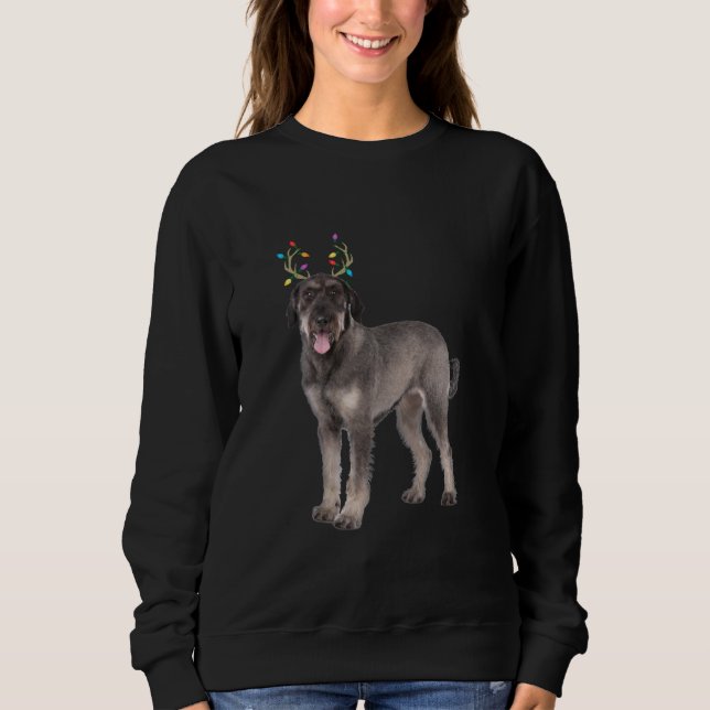 giant schnauzer reindeer christmas dog sweat sweatshirt (Front)