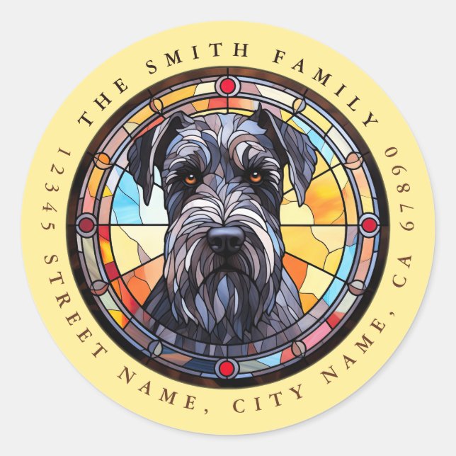 Giant Schnauzer Round Stickers (Front)