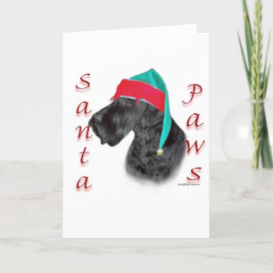 Giant Schnauzer Santa Paws Holiday Card