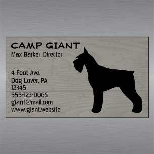 Giant Schnauzer Silhouette Magnetic Business Card