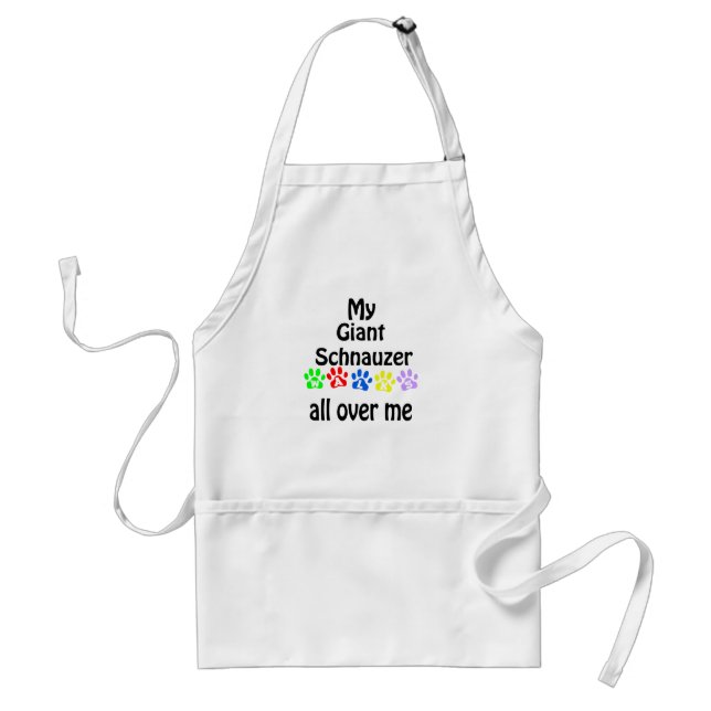 Giant Schnauzer Walks Design Standard Apron (Front)