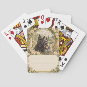 Giant Schnauzer Wedding Guest Book Signing Deck Playing Cards