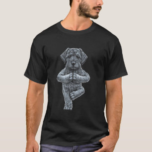 Giant Schnauzer Yoga Dog Puppy Funny Dogs Tree Pos T-Shirt
