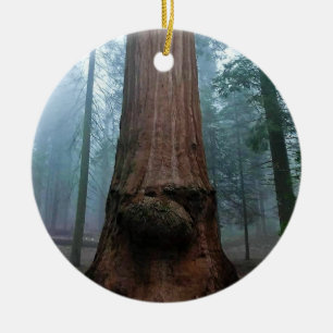 Giant Sequoia Tree in Grant Grove, CA Ceramic Ornament