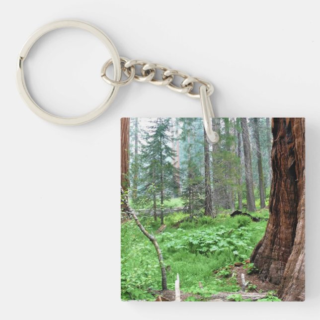 Giant Sequoias in Grant Grove, CA Key Ring (Front)