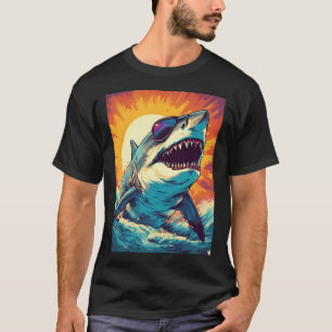 Giant Shark Wearing Sunglasses T-Shirt