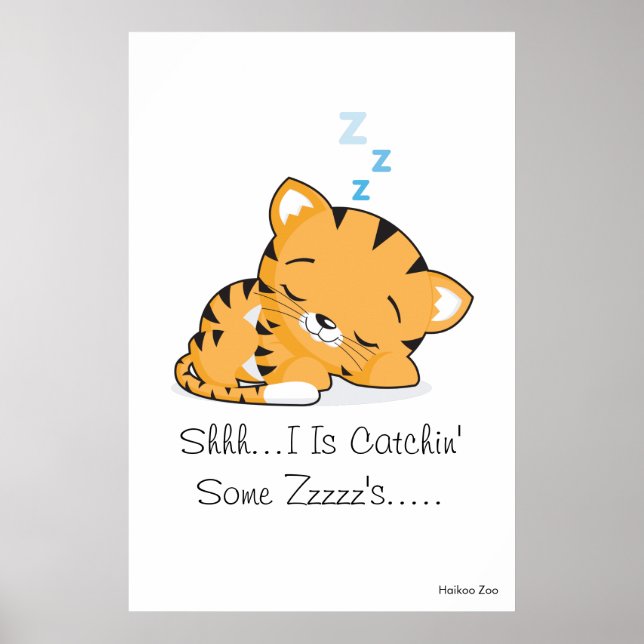 Giant 'Shhh...I Is Catchin' Some Zzzz's...' Poster (Front)