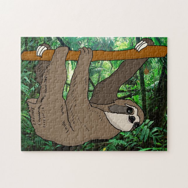 Giant Sloth Jungle Design Jigsaw Puzzle (Horizontal)