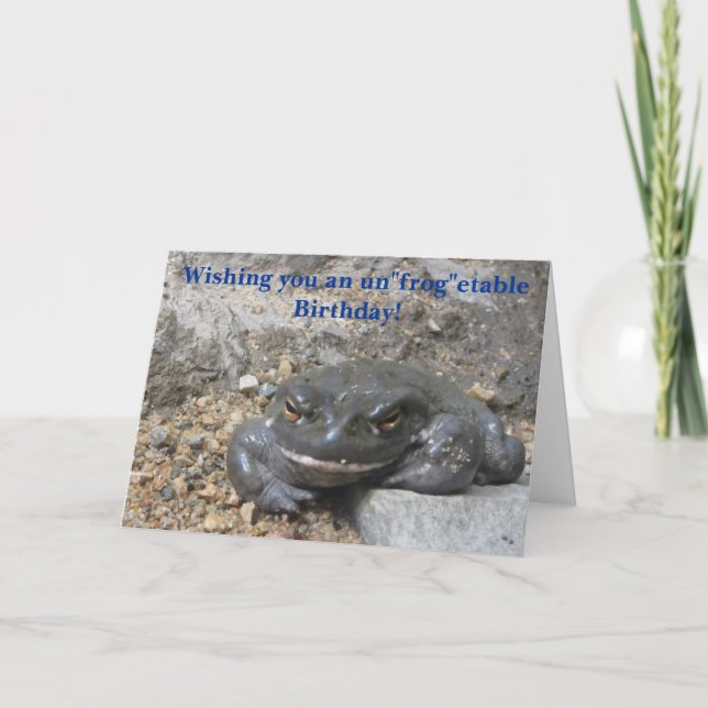 Giant Smiling Frog Birthday Greeting Card (Front)