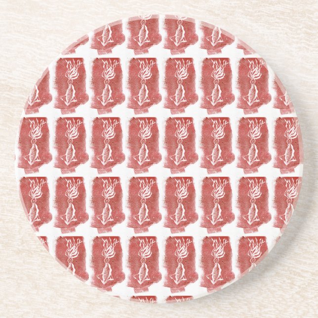 "Giant Squid" Animal Coaster.In Red Coaster (Front)